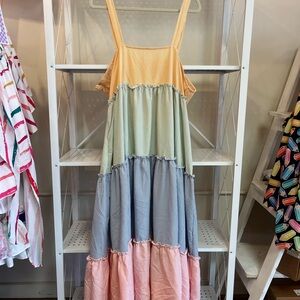 Pink Tiered Ruffled Sundress